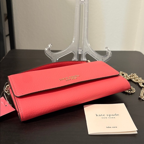 NWT KATE SPADE Top Handle Pebbled Leather Crossbody Chain Bag - Picture 6 of 8